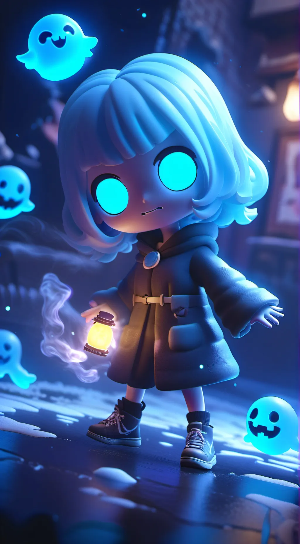 ai character: Grave Blues background