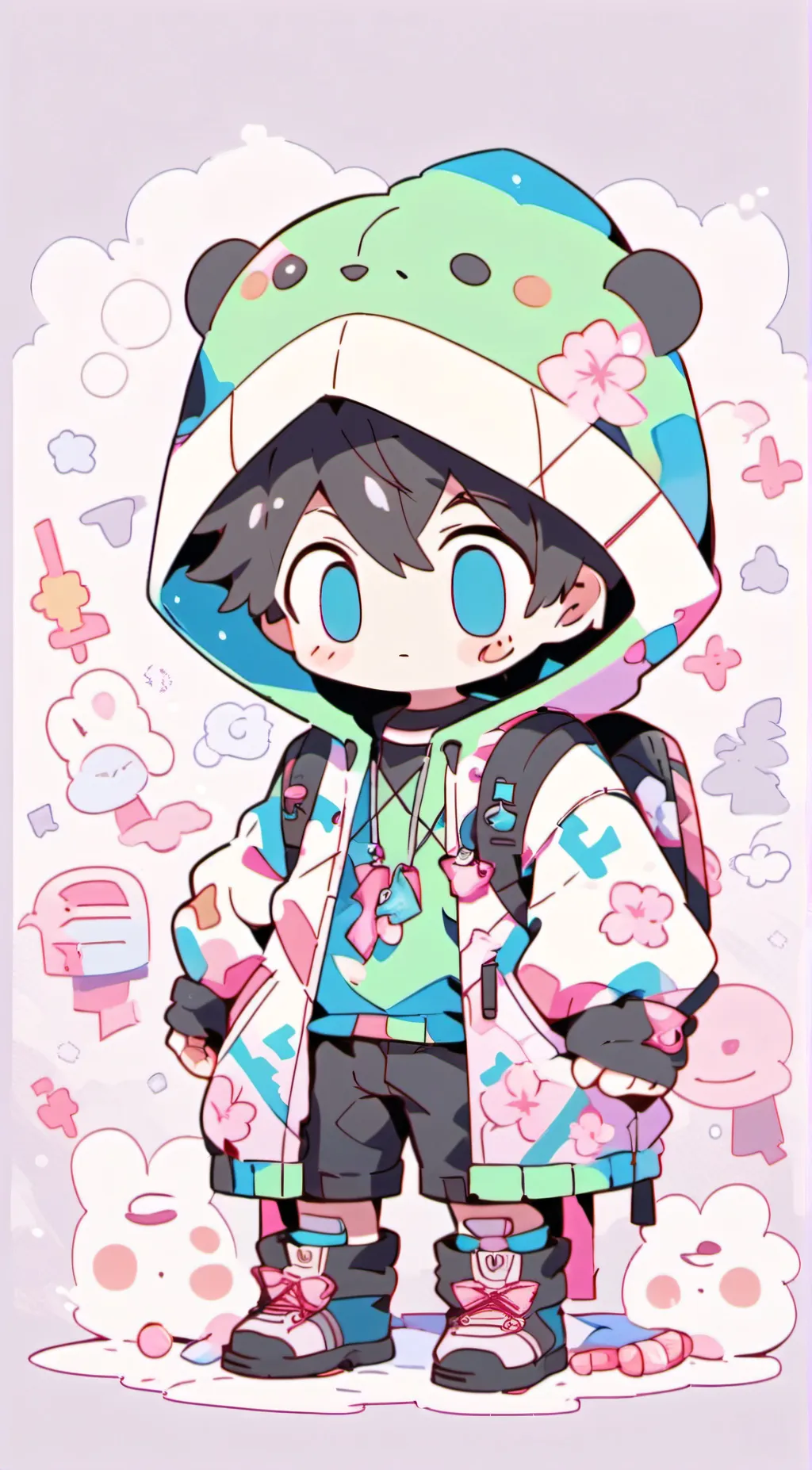 ai character: Orange  background