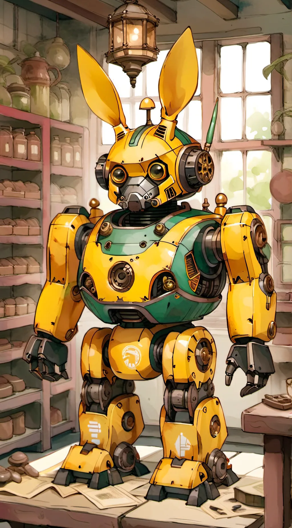 ai character: Spring Bonnie background