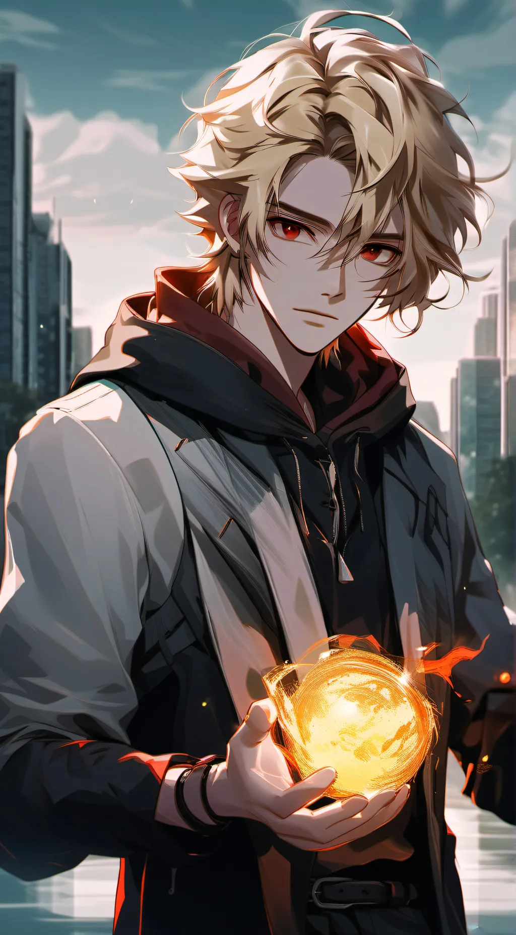 ai character: Katsuki Bakugo background