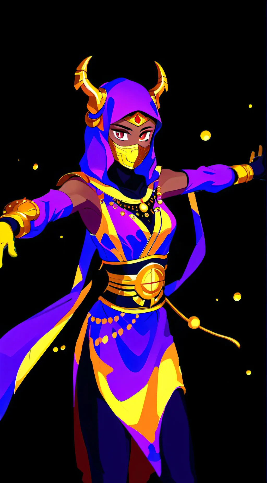 ai character: dune woman background