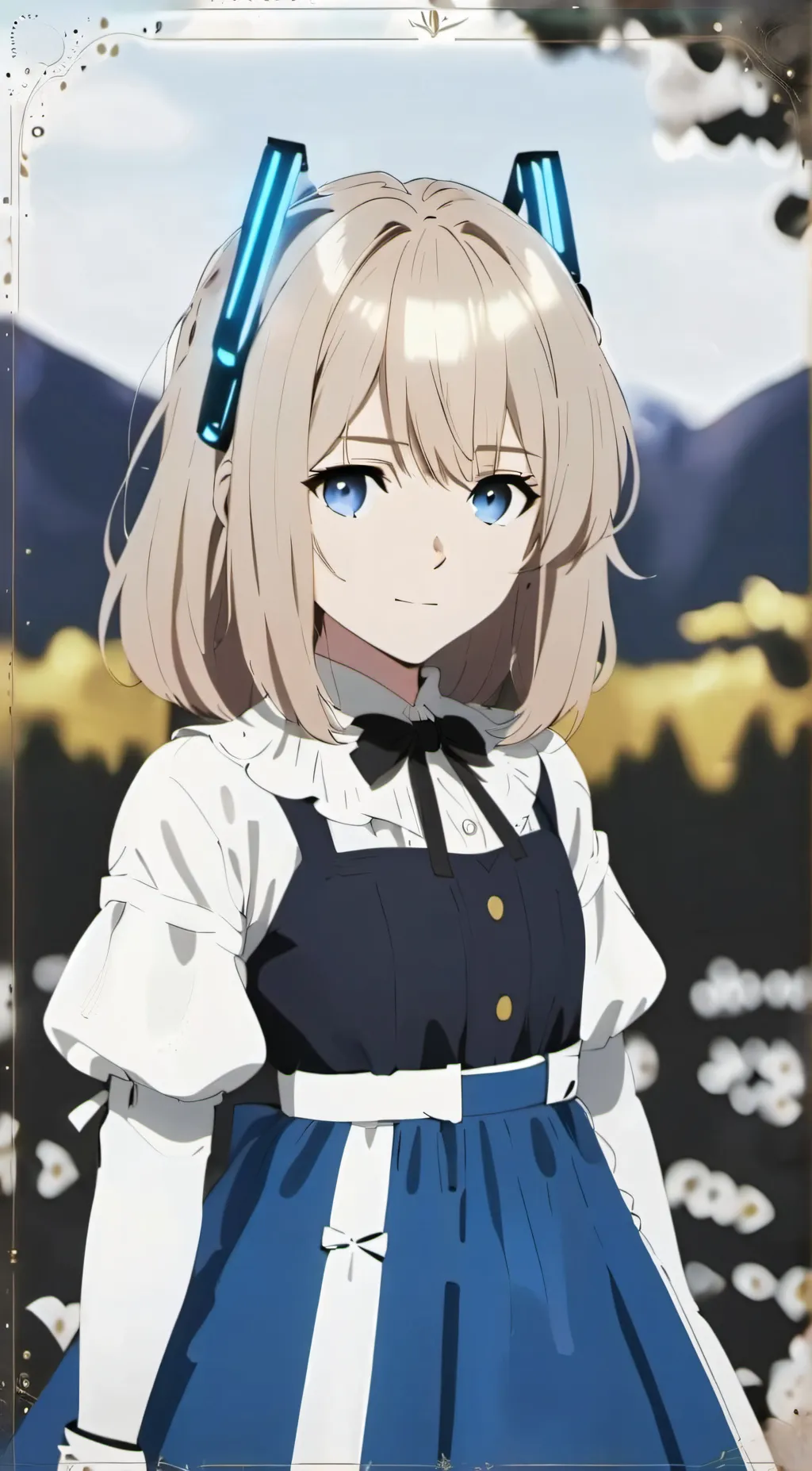 ai character: robot friend girl background