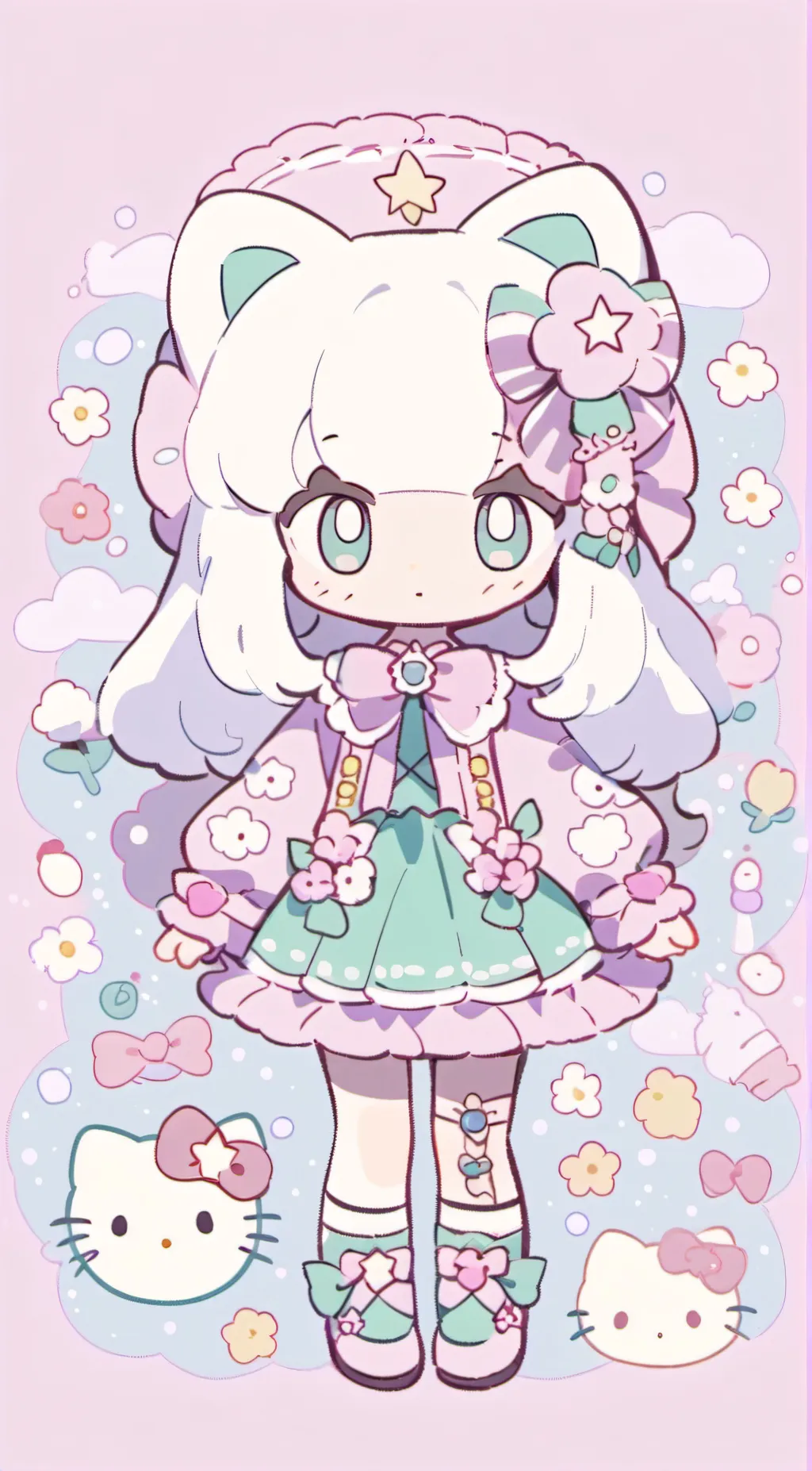 ai character: ✨Hello Kitty✨ background