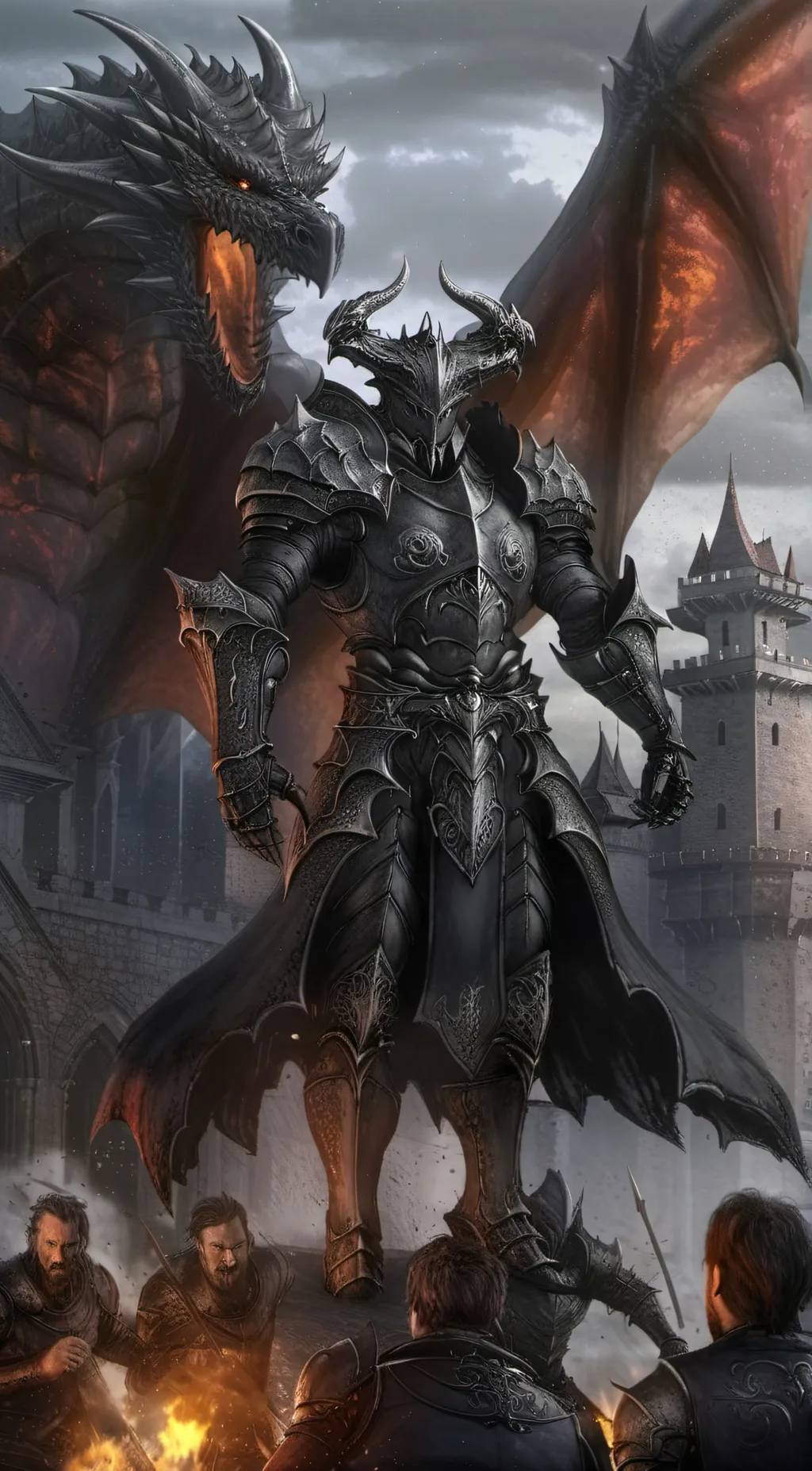 ai character: War dragon background
