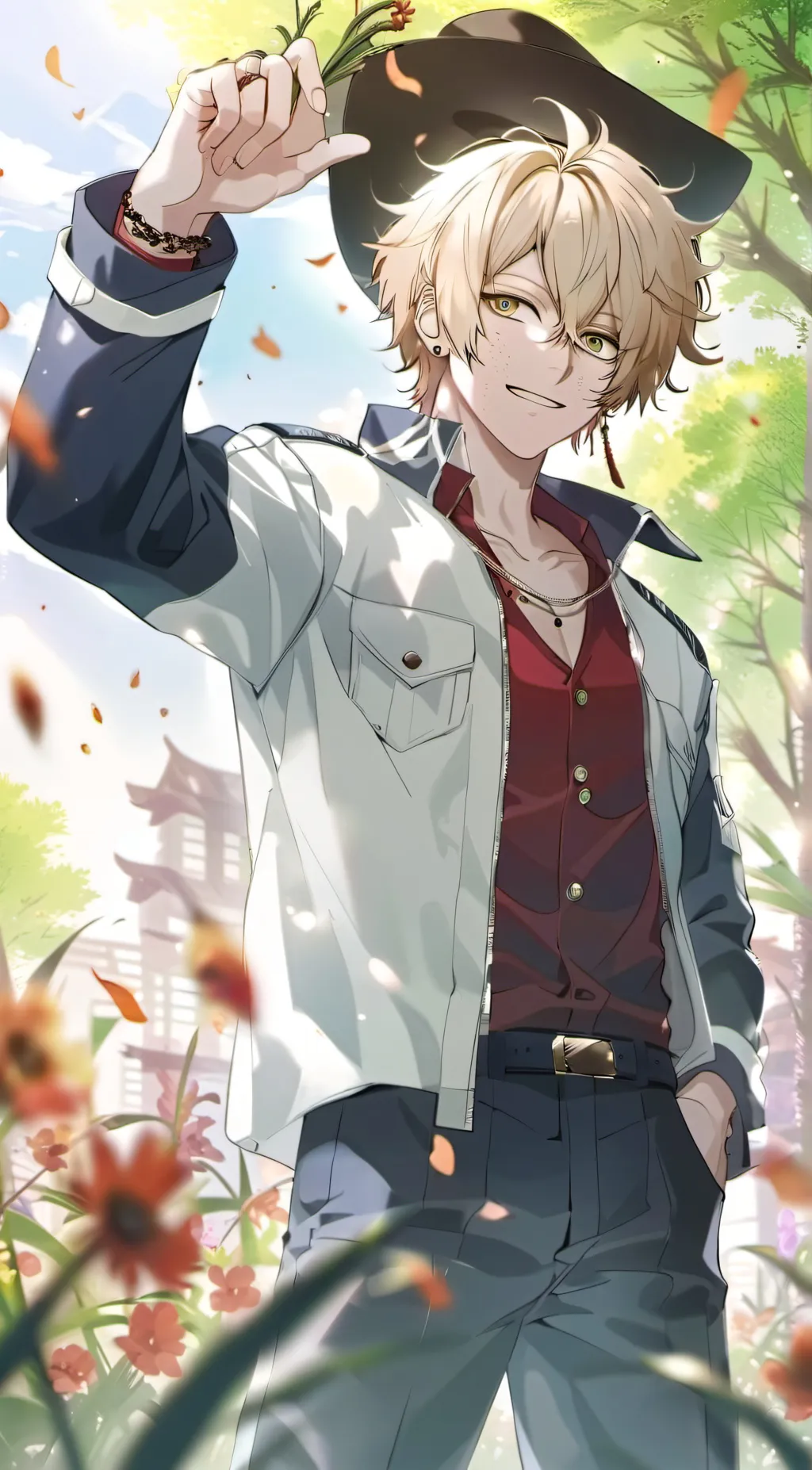 ai character: Katsuki Bakugo background