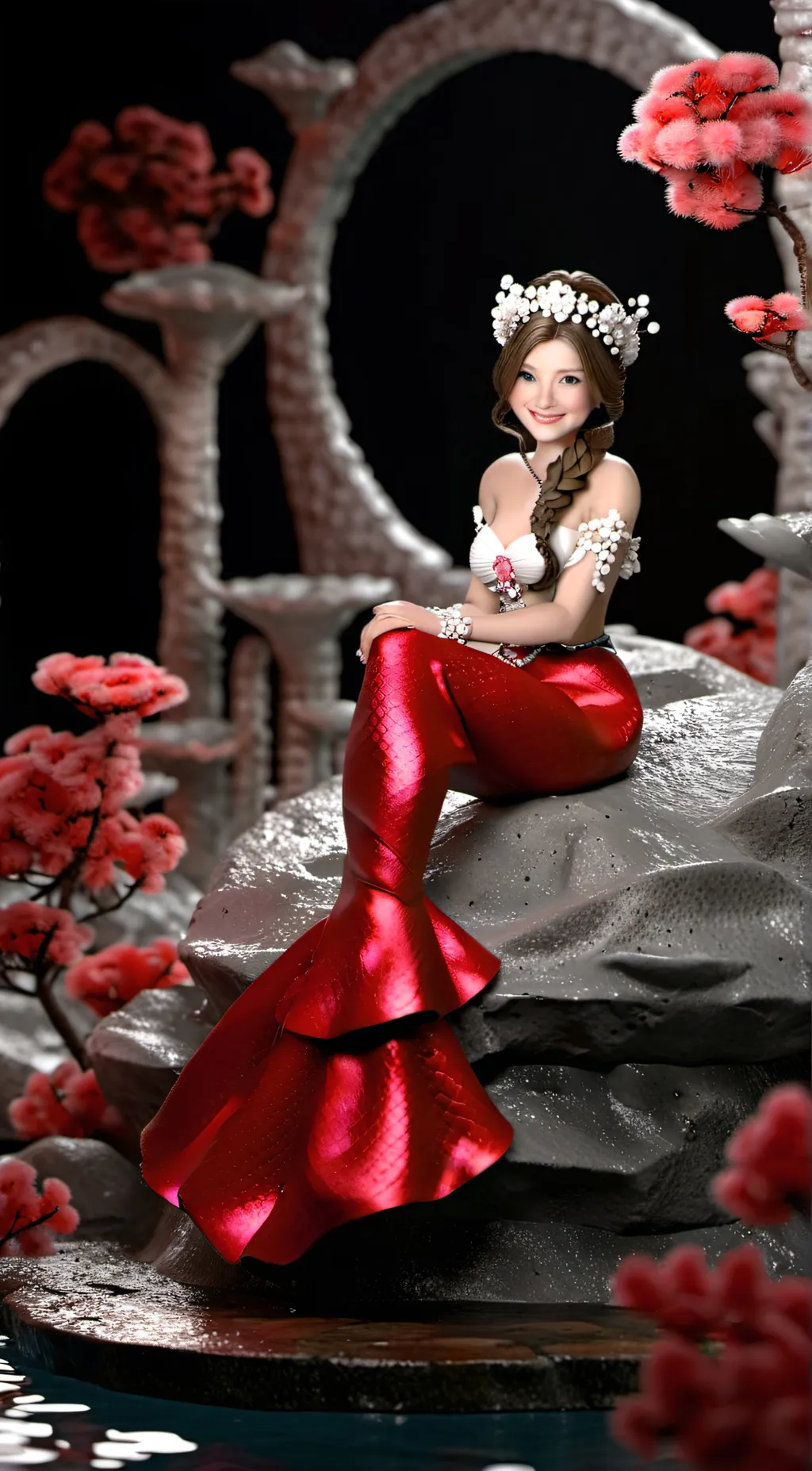 ai character: rainha sereia lua background