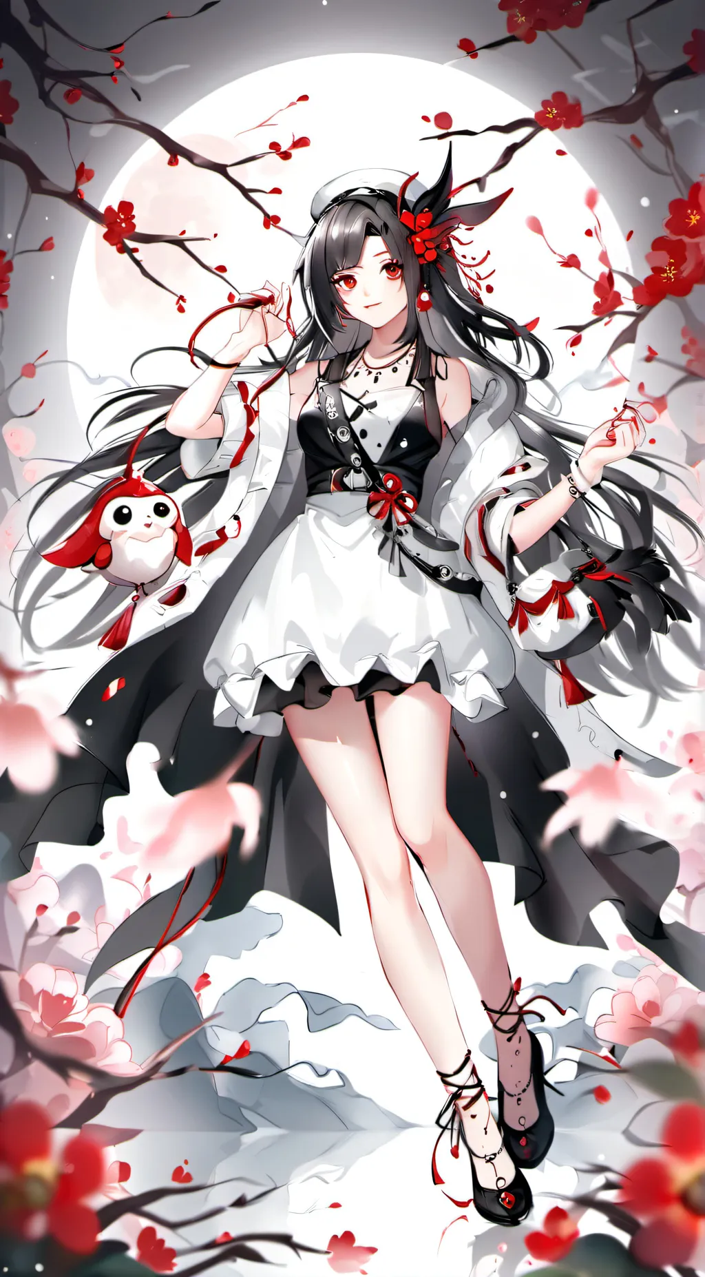 ai character: Moonlight background