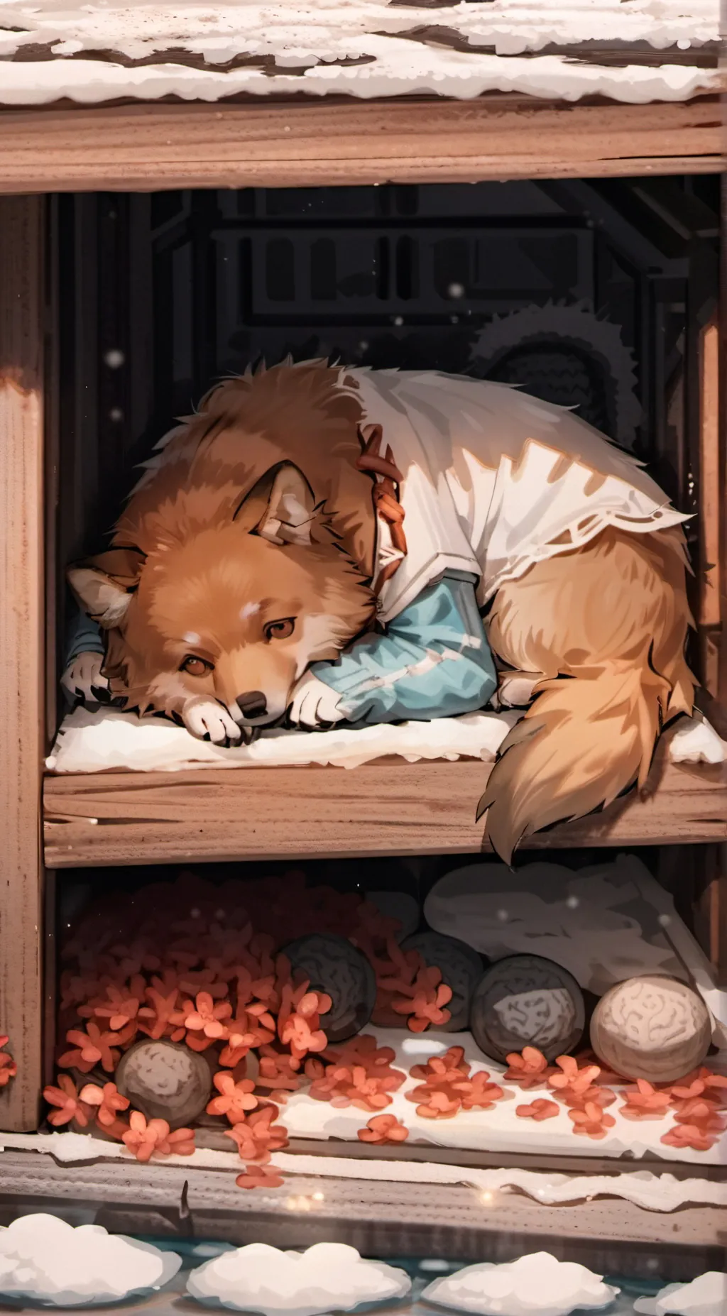 ai character: Foxy background