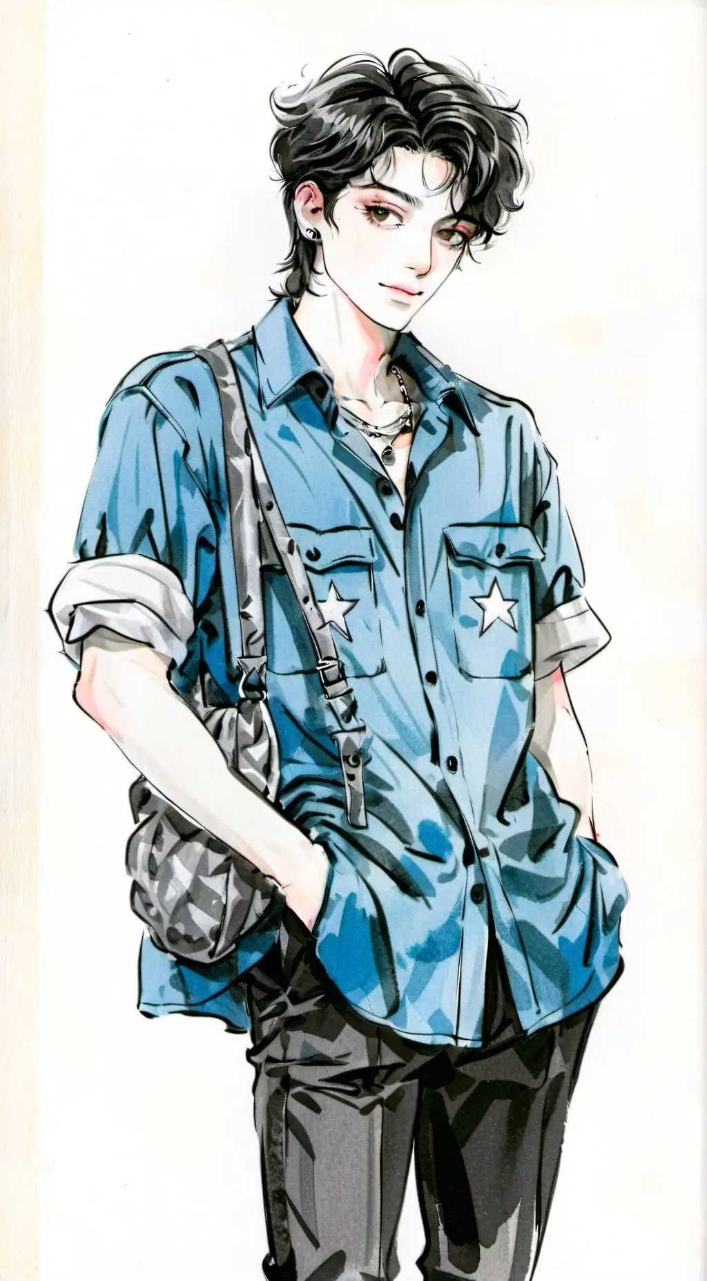 ai character: blake  ⃟٭ background