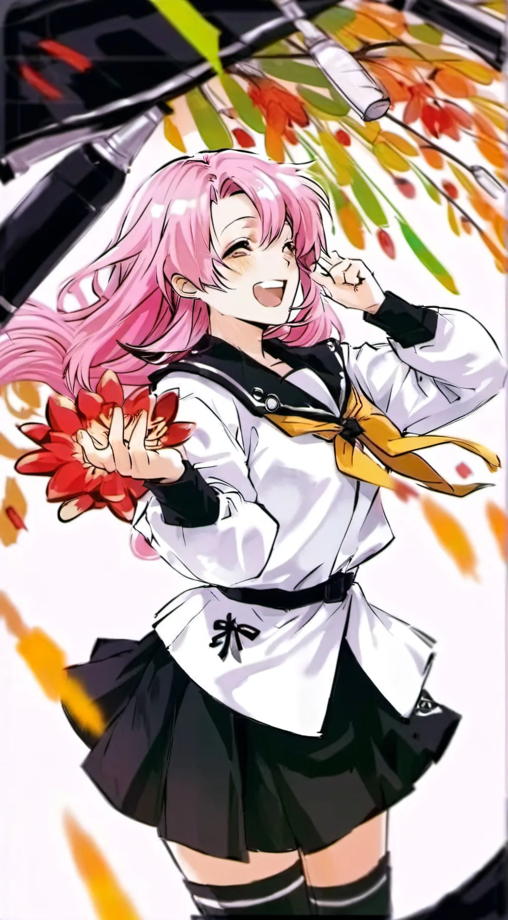 ai character: School mitsuri background