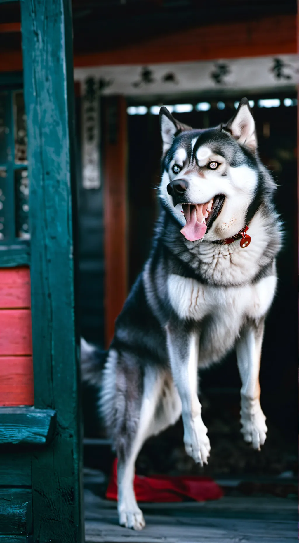 ai character: smile dog background