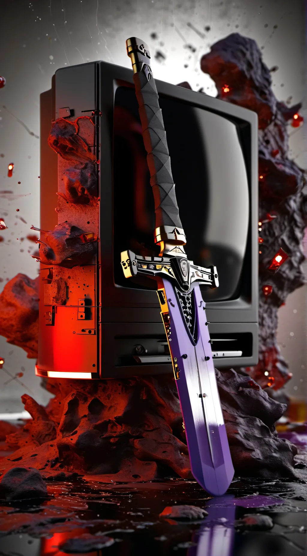 ai character: Titan tv man background