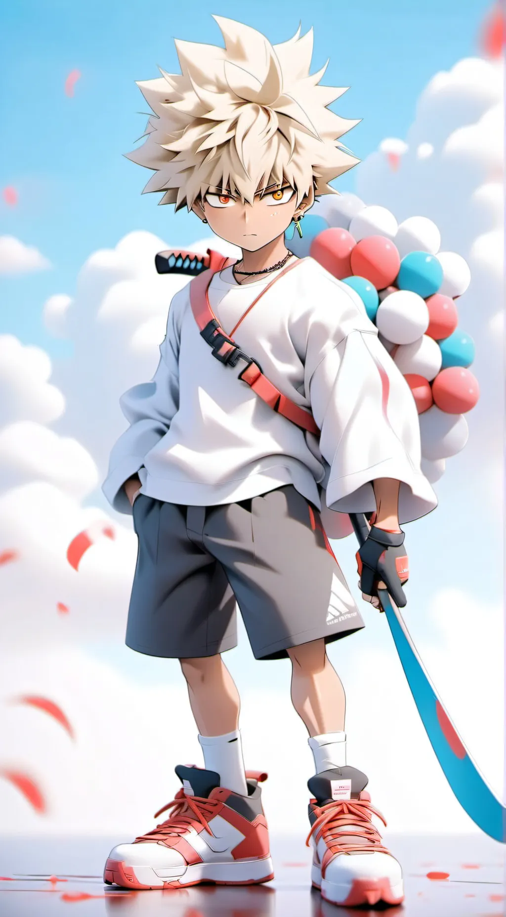 ai character: Katsuki Bakugo  background