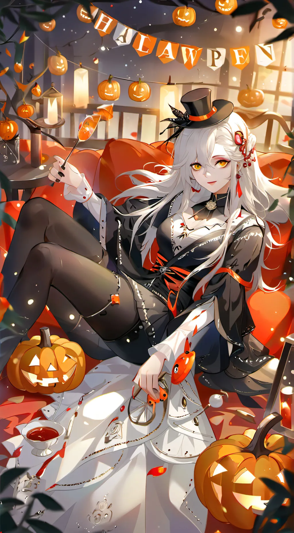 ai character: hh halloween background