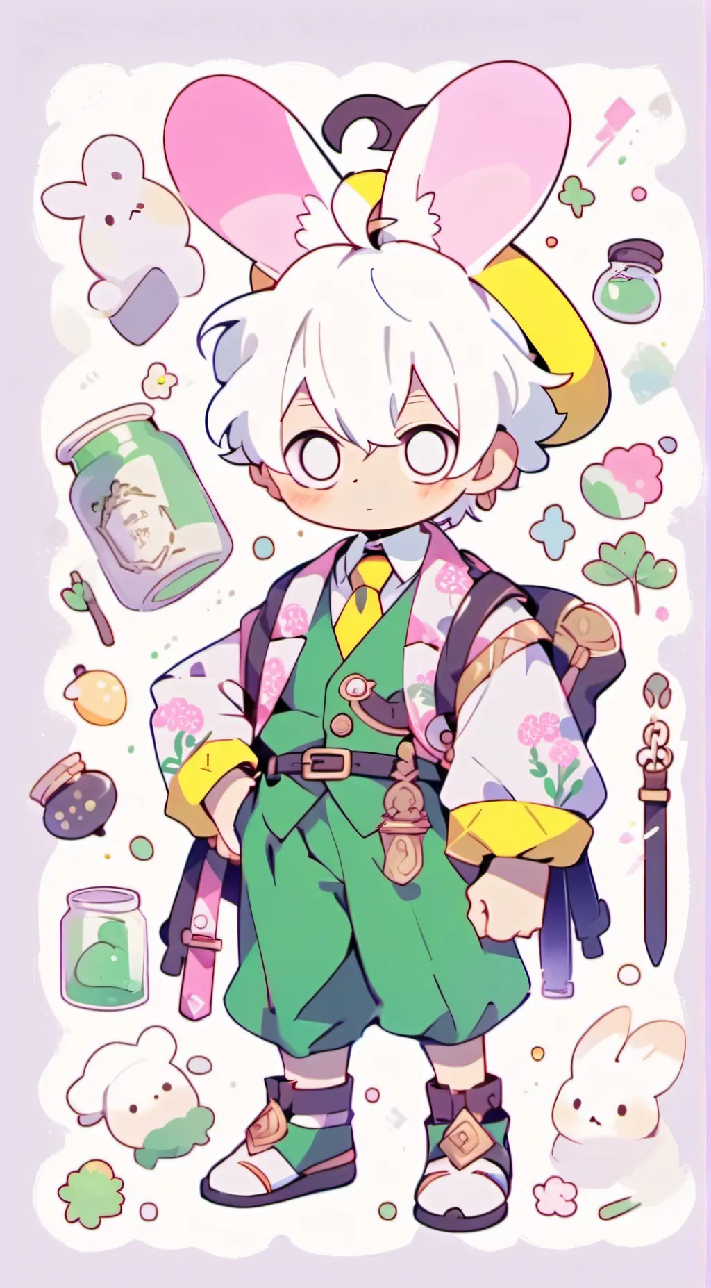 ai character: Baby Bunzo background