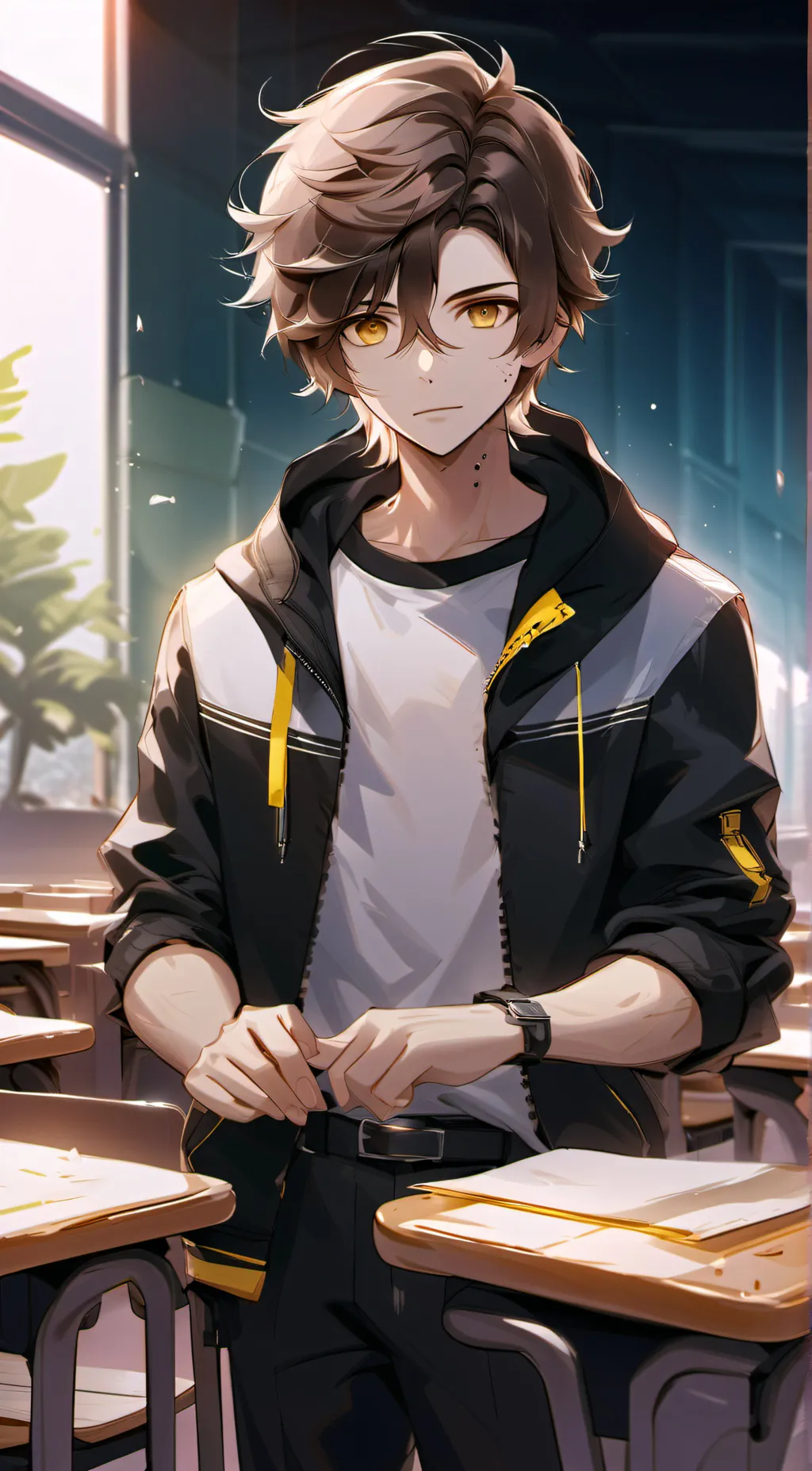 ai character: Damon  background