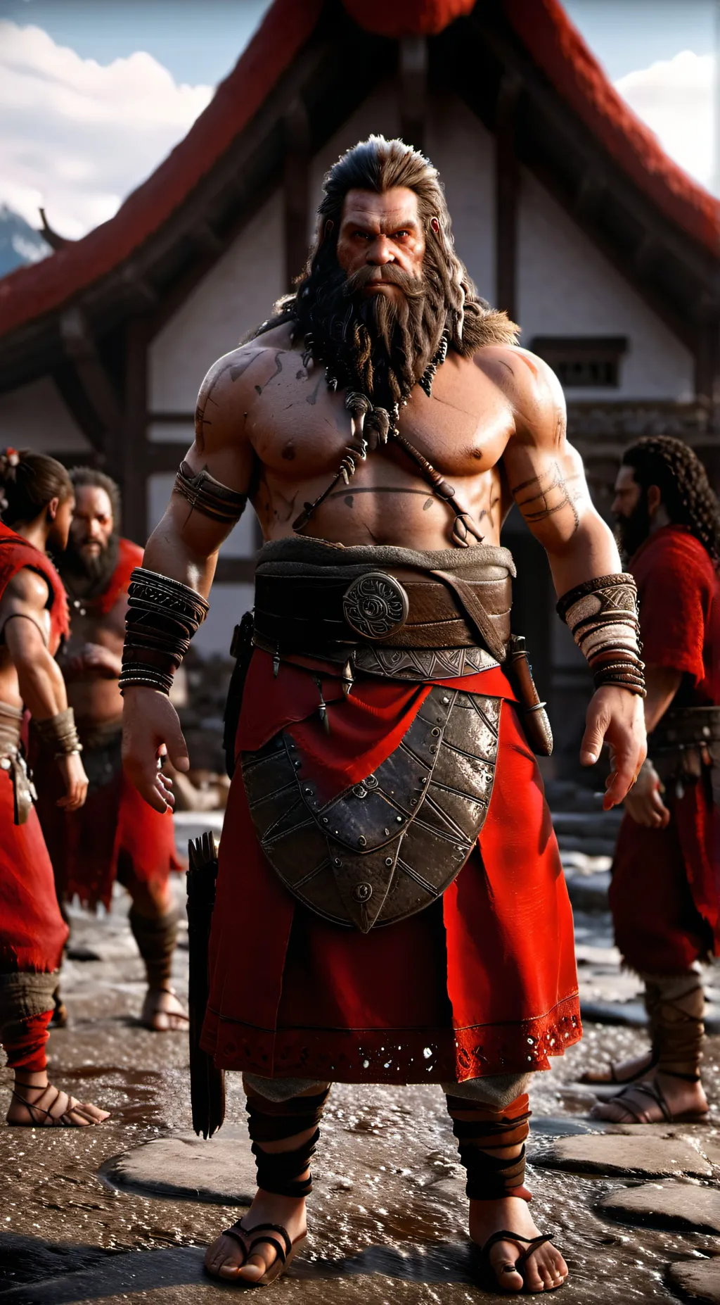 ai character: The red tribe background