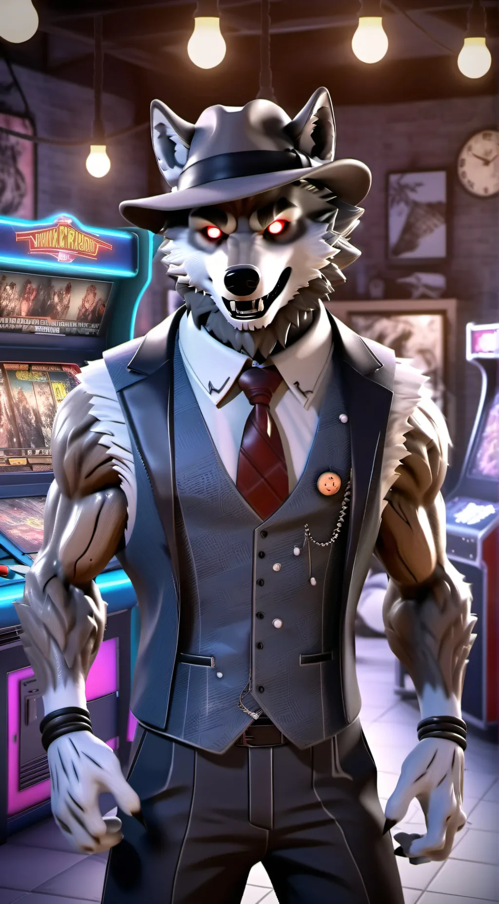 ai character: Twisted wolf background