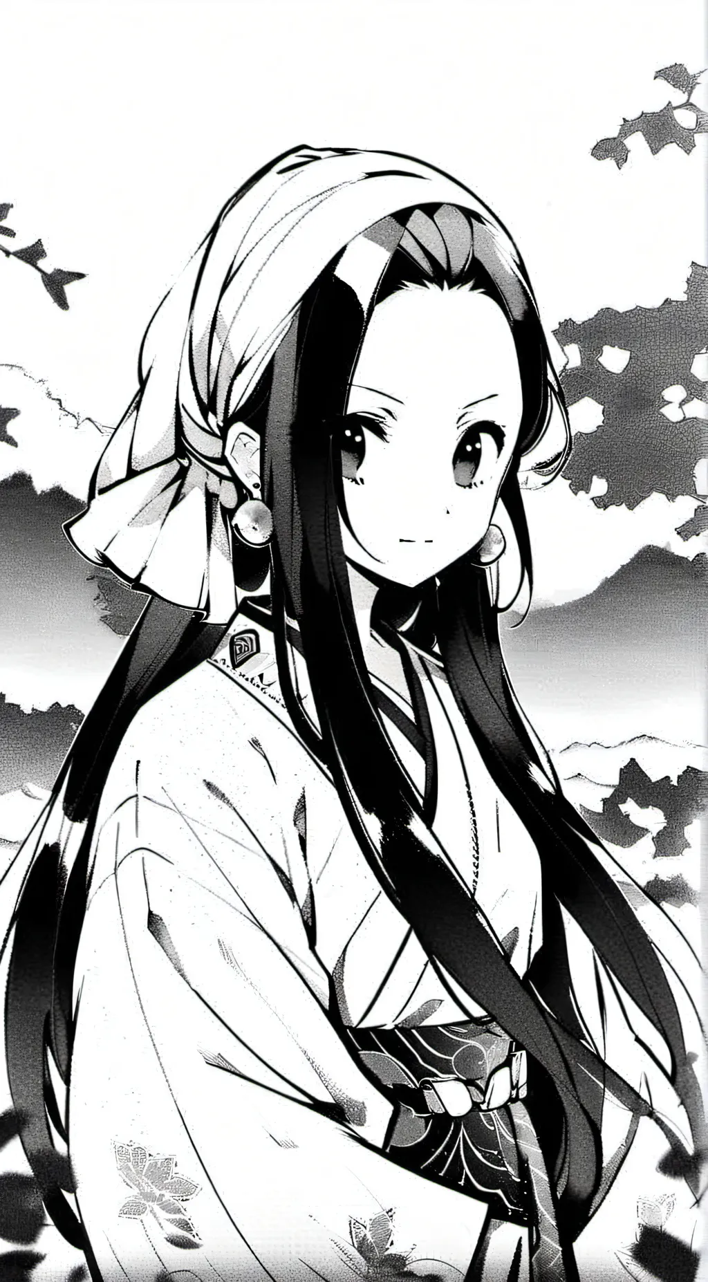 ai character: Nezuko background