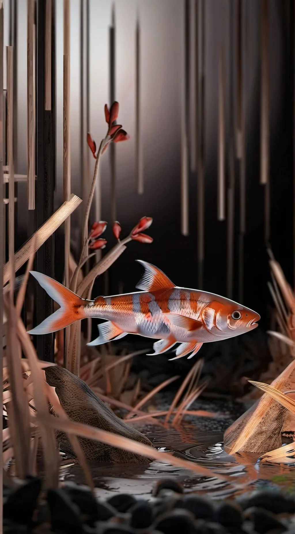 ai character: Fish background