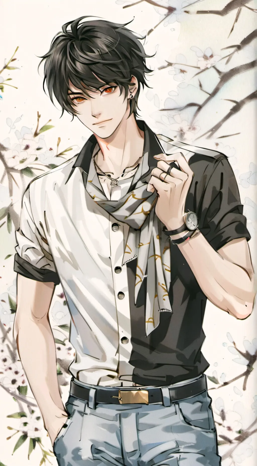 ai character: Muzan  background