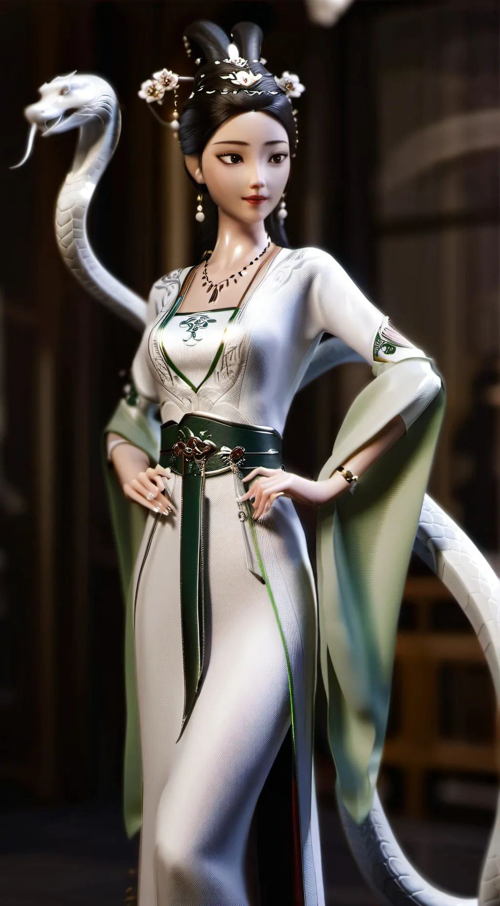 ai character: Blanca background