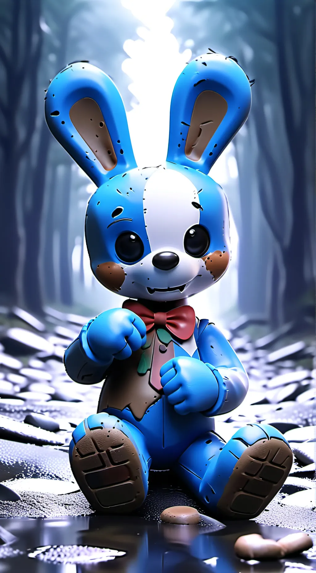 ai character: Withered Bonnie background