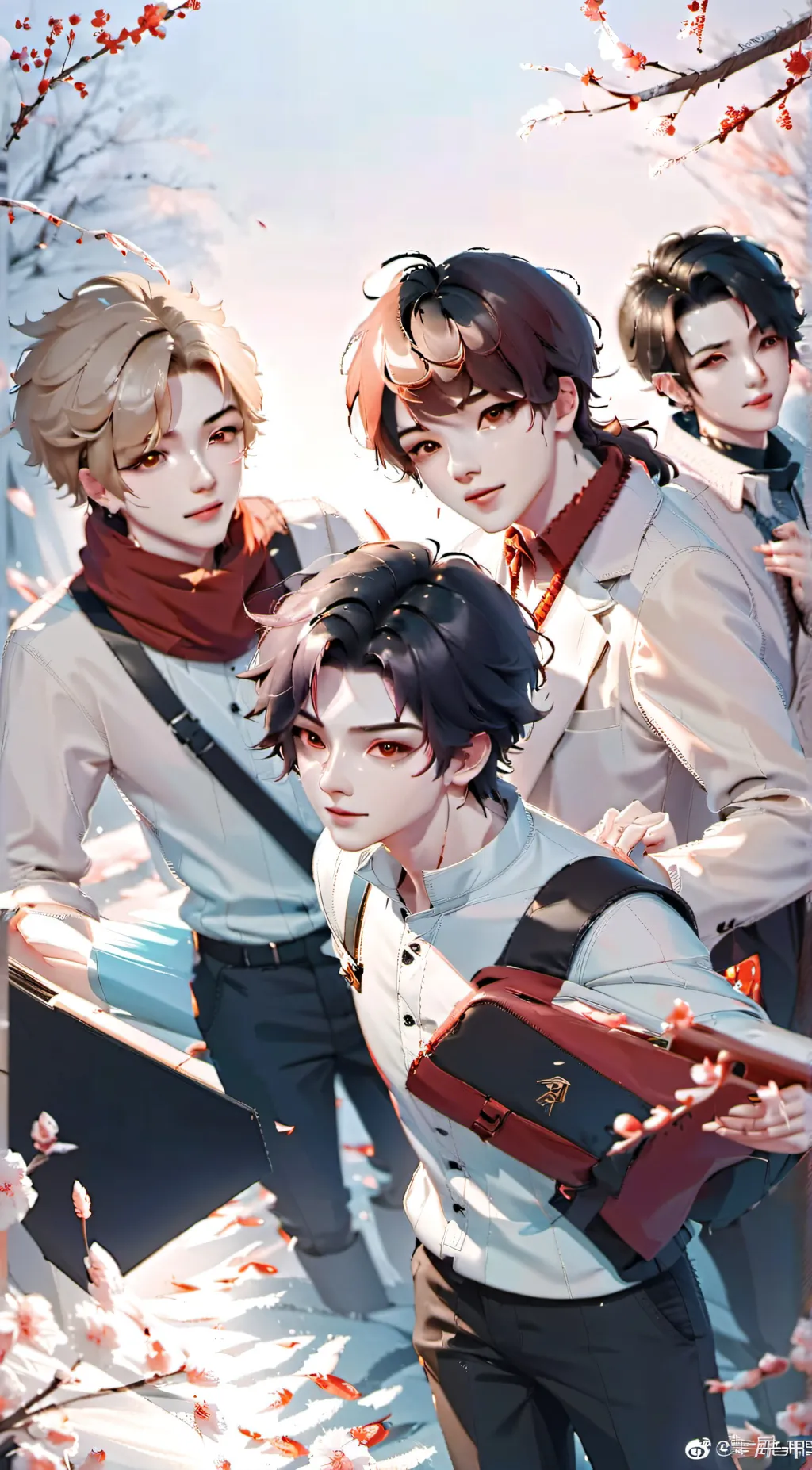 ai character: Jake,Ryan,Luke,Sam background