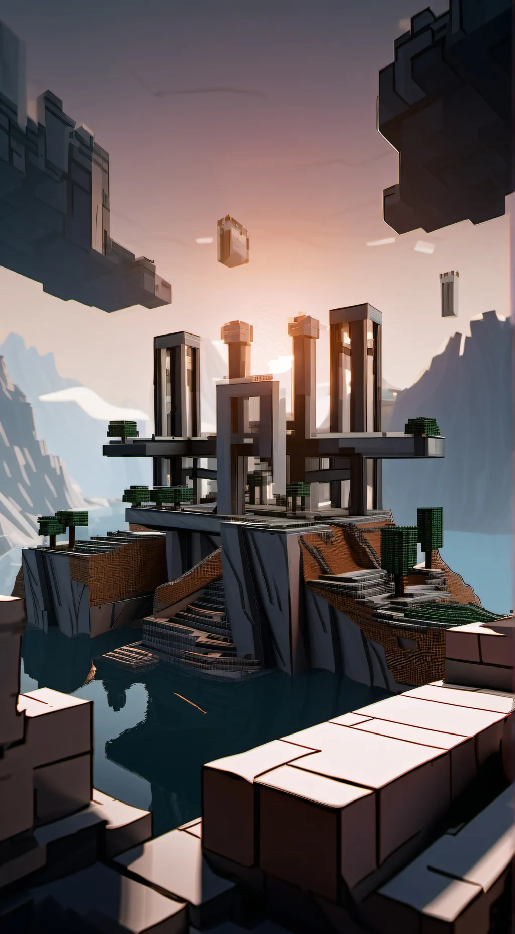 ai character: minecraft  background