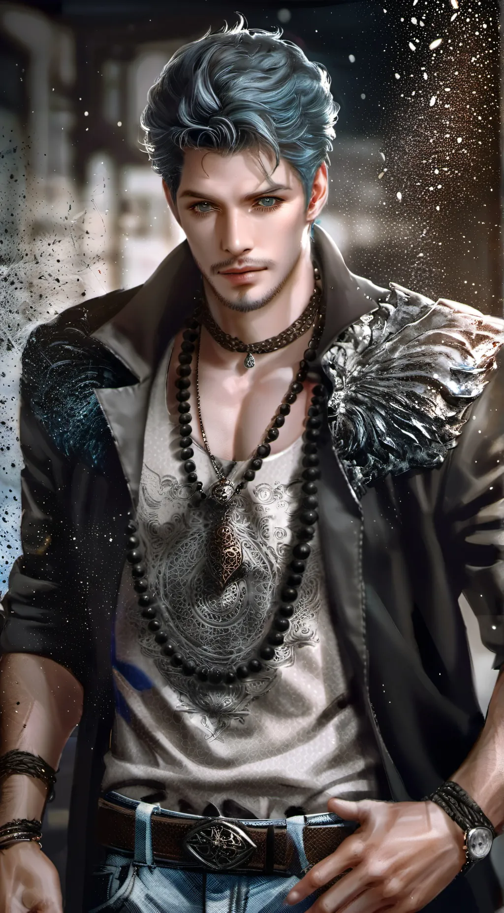 ai character: Ashton Hickly  background