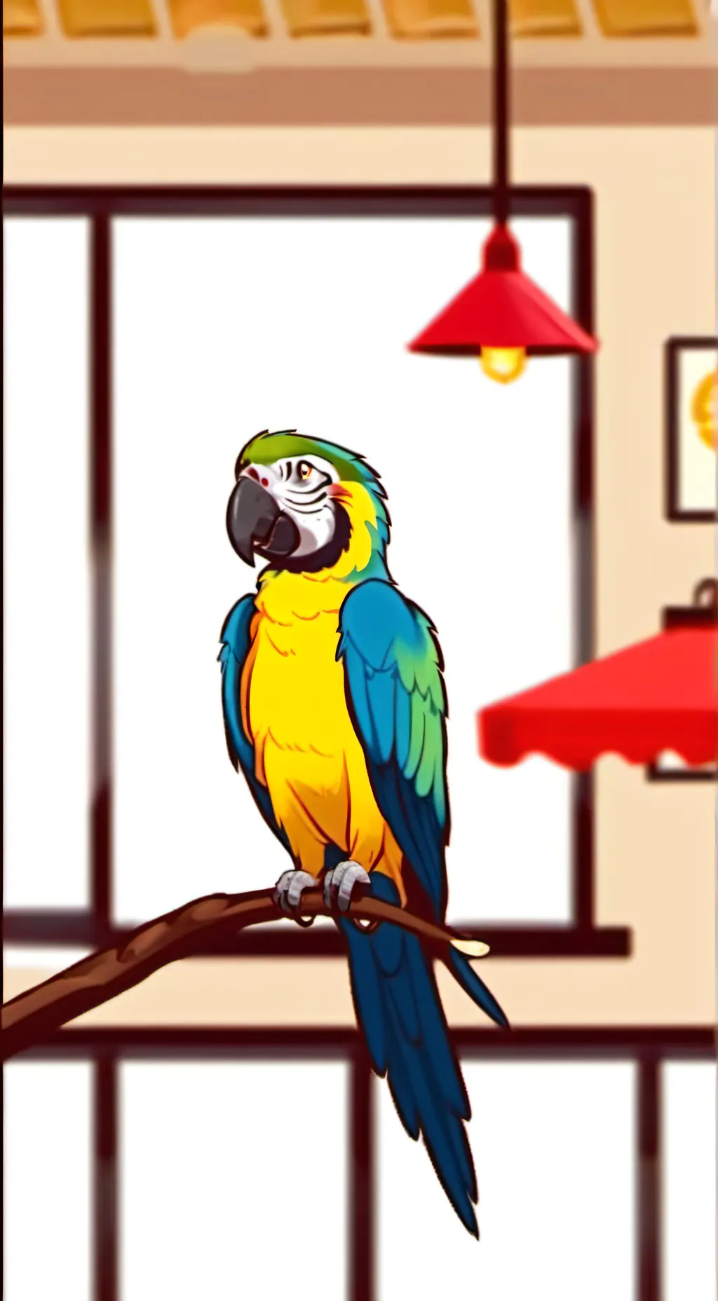 ai character: a birdie  background