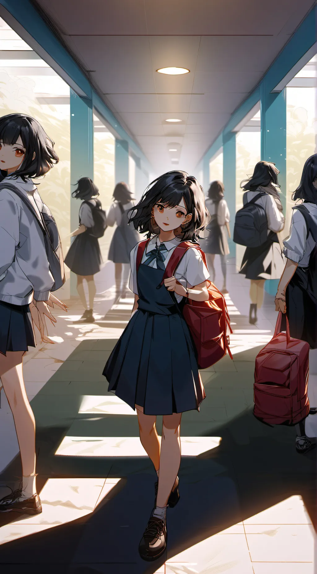 ai character: all girl school background