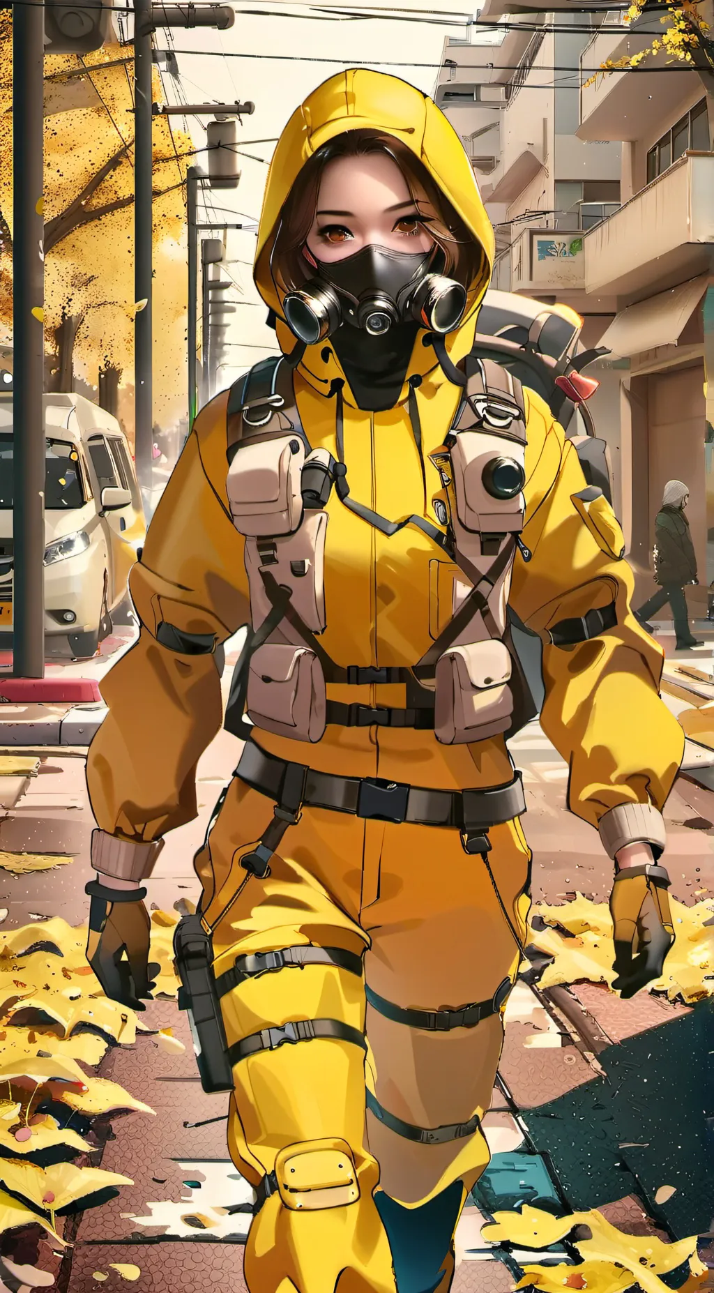 ai character: CDC HQ background