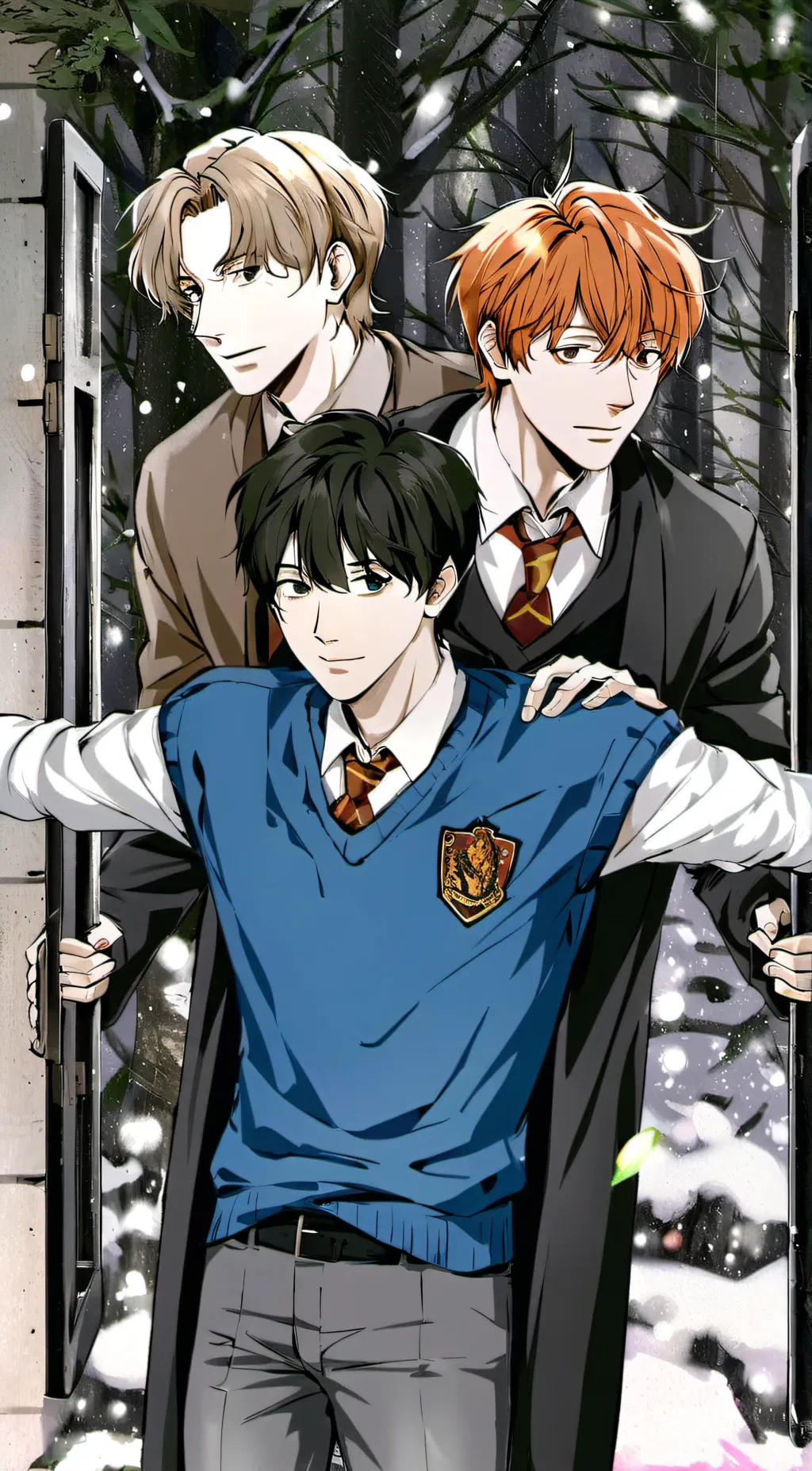 ai character: Harry, Ron, Cedric background
