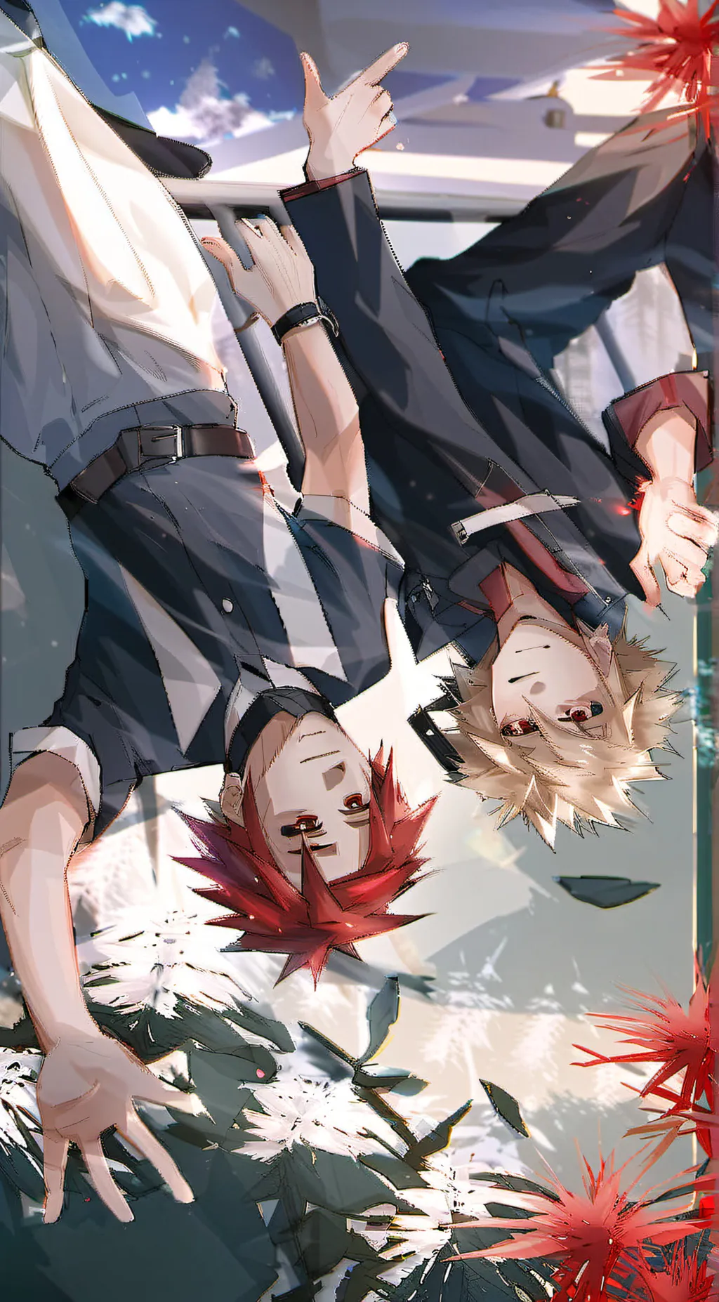 ai character: Mafia Bakugo,kiri background