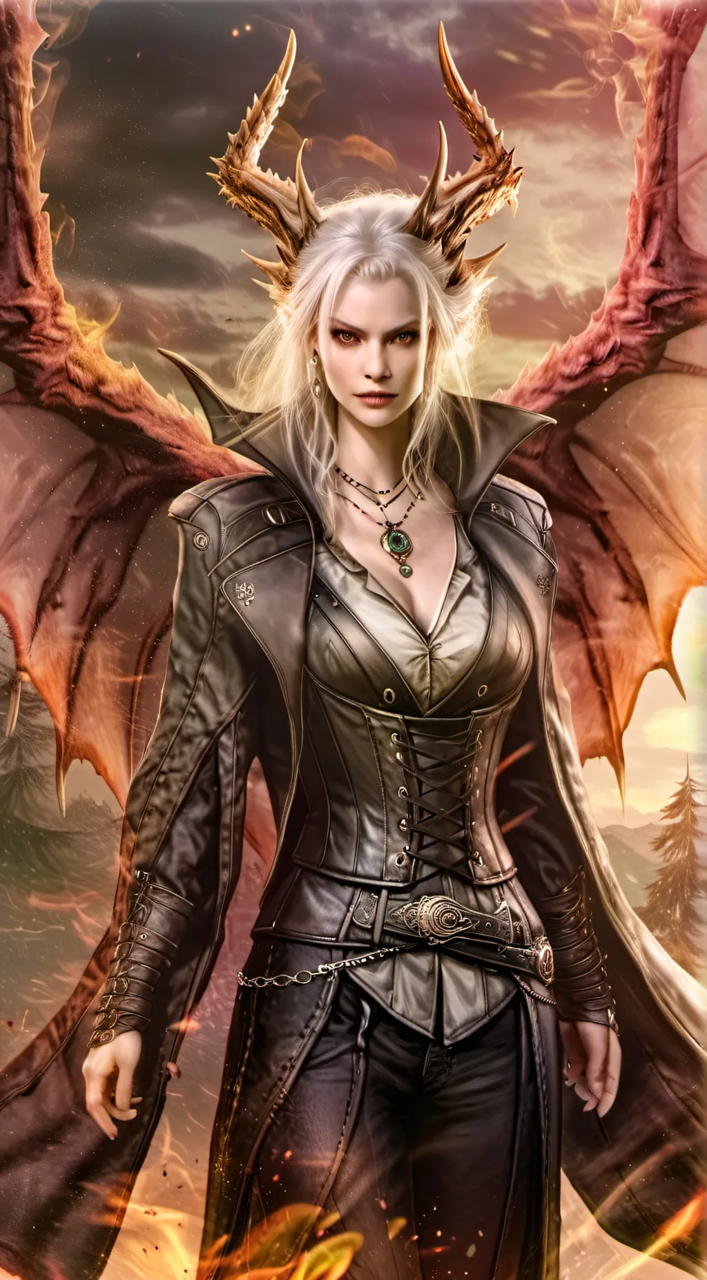 ai character: Queen Flame background