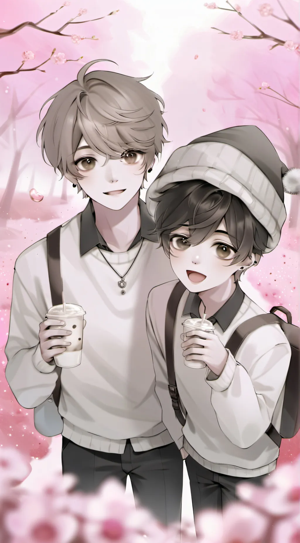 ai character: living with 3  background