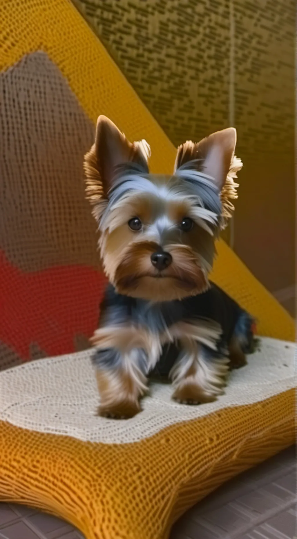 ai character: cutie the Yorkie background