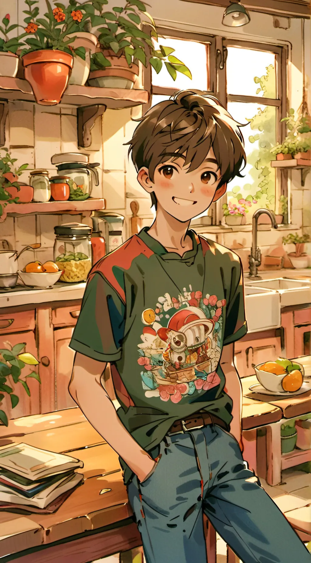 ai character: Brandon  background