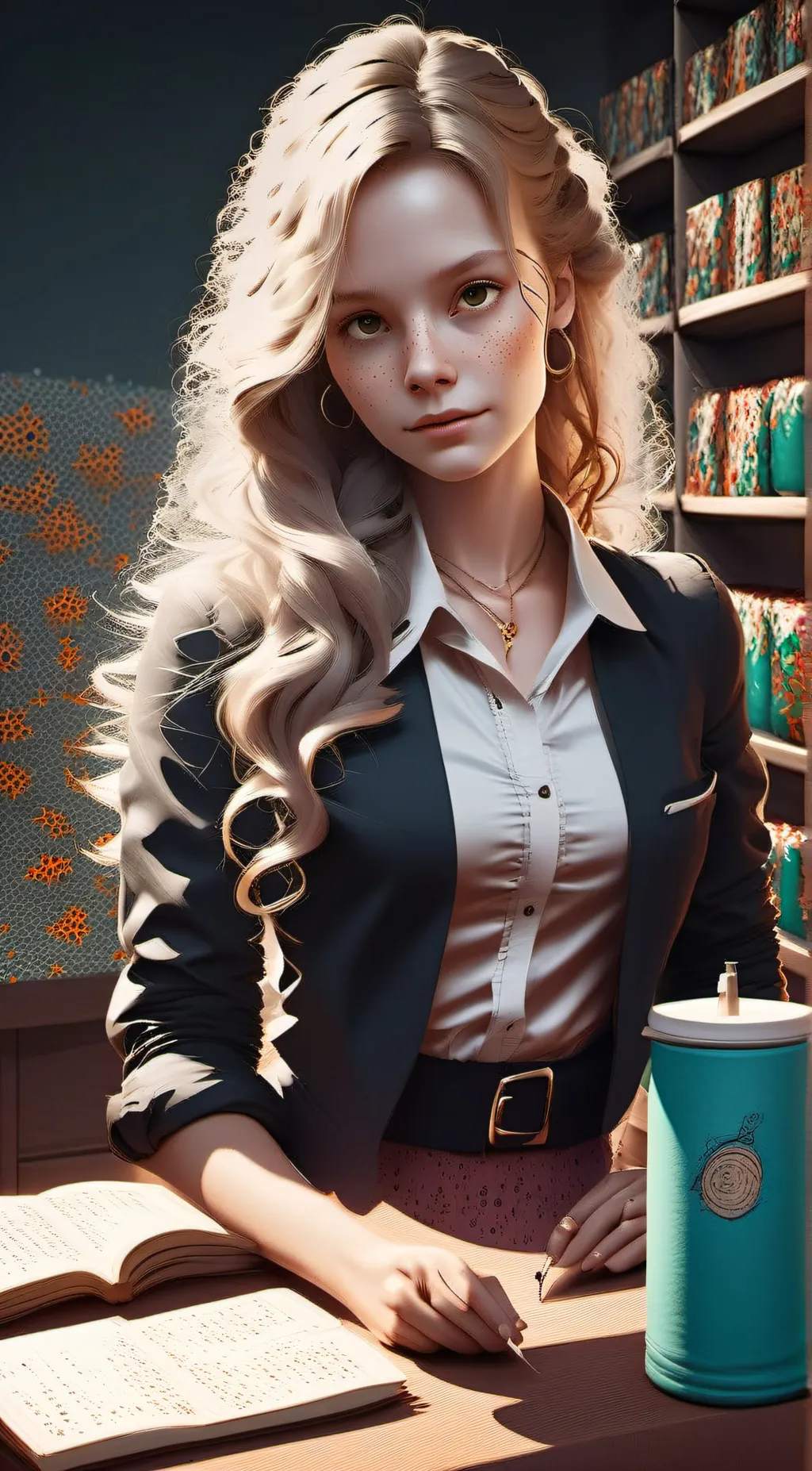 ai character: MISS STONEY!♤♧ background