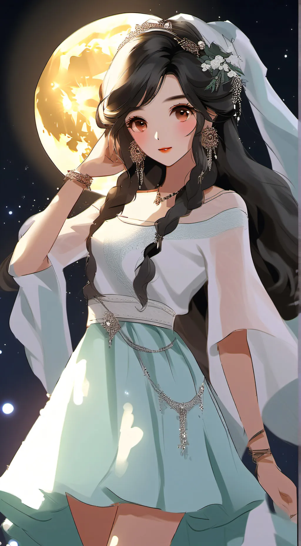 ai character: Luna background
