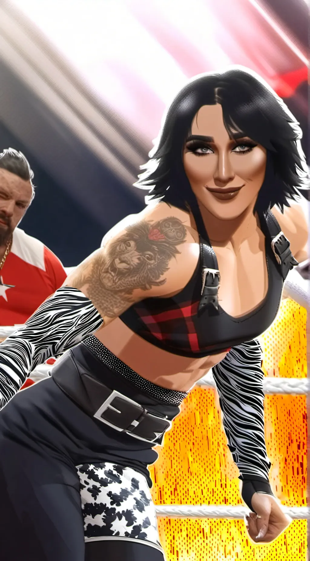 ai character: RHEA RIPLEY  background