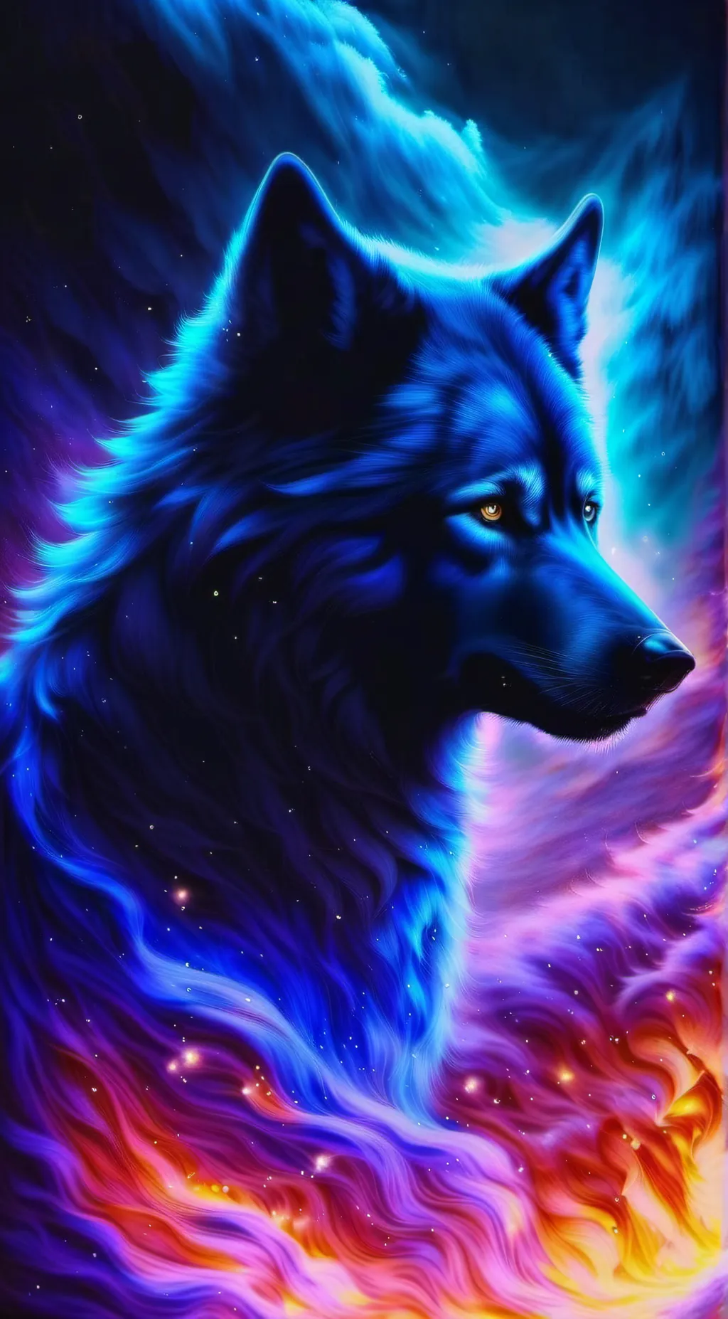 ai character: blue  background