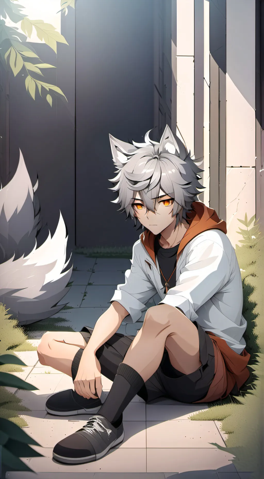 ai character: Fuzzy background