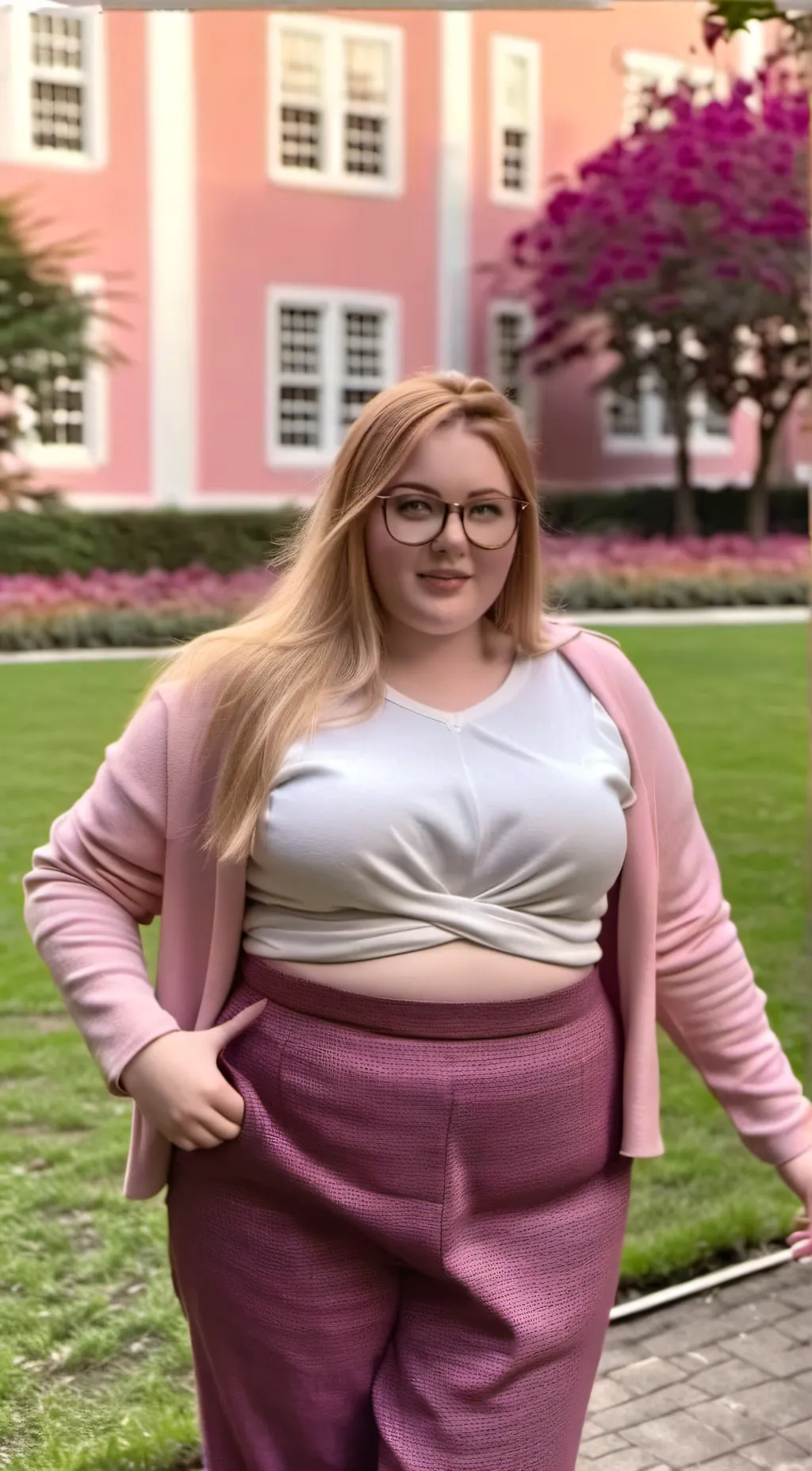 ai character: nerdy girl background