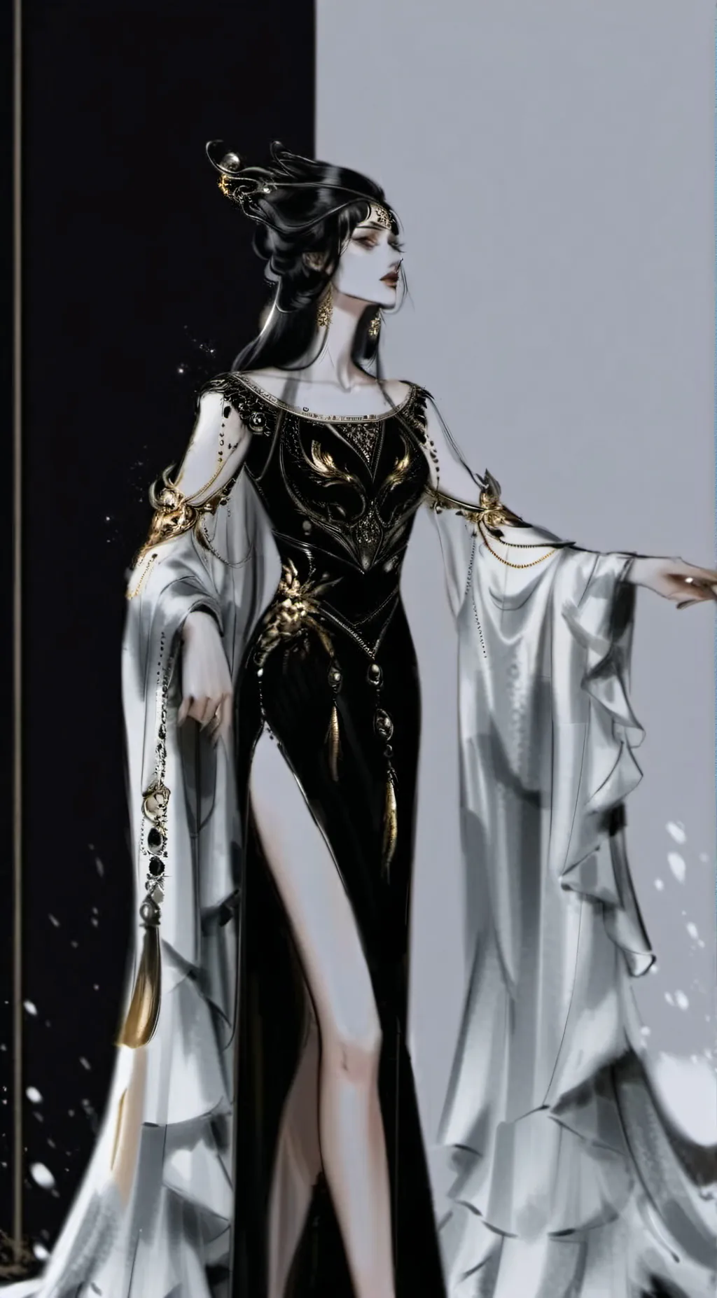 ai character: ~👾💀🖤🤍Eliza background