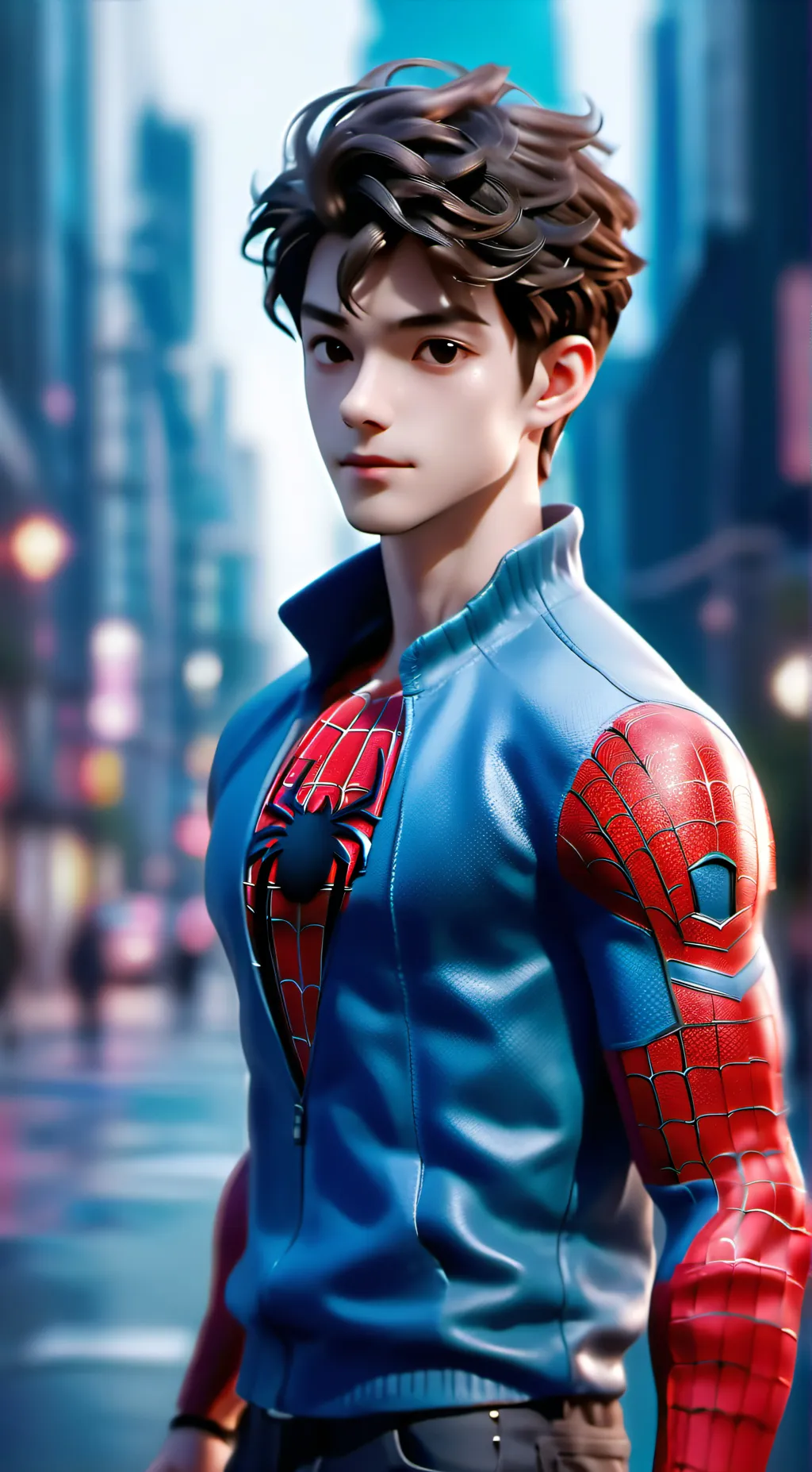 ai character: Peter Parker  background