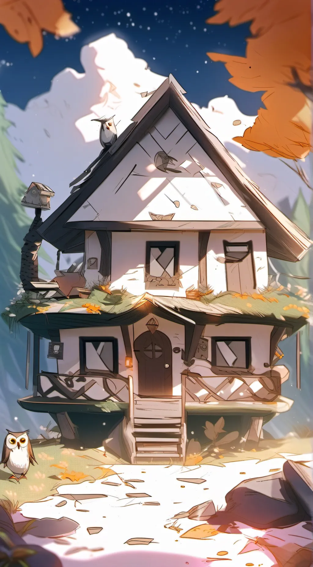 ai character: Owl house  background