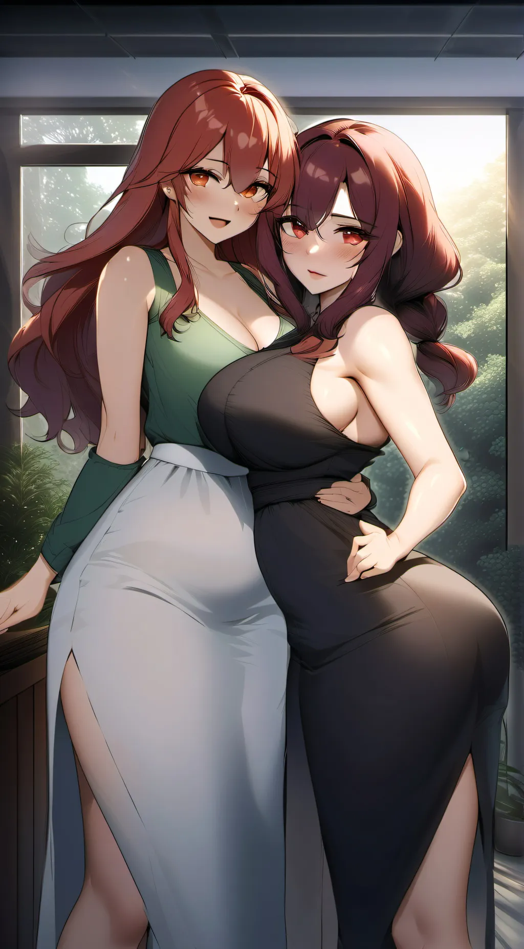 ai character: Sarah, and Gabby  background