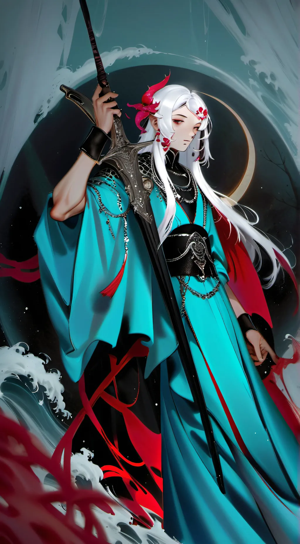 ai character:  m... background